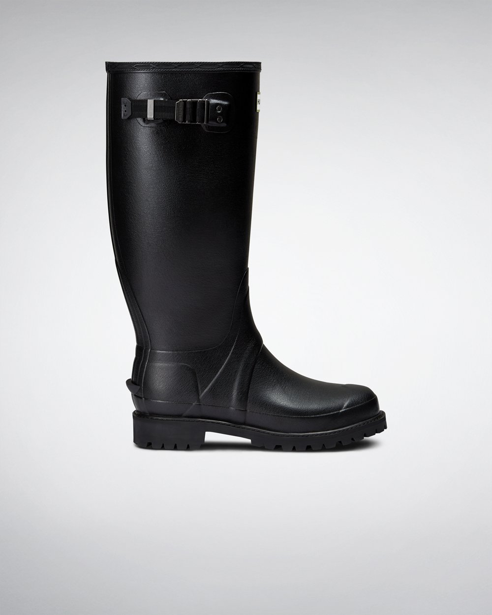 Hunter Balmoral Wide Fit Rain Boots - Discount Mens Black - XSMPHF682